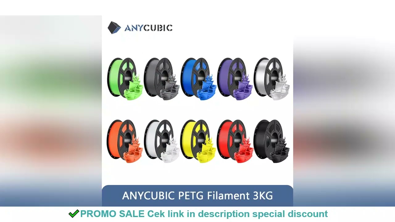 ANYCUBIC 3KG PETG 3D Printer Filament 1.75mm PLA 3D Printer Filament For Kobra FDM 3D Printer Toy Mo