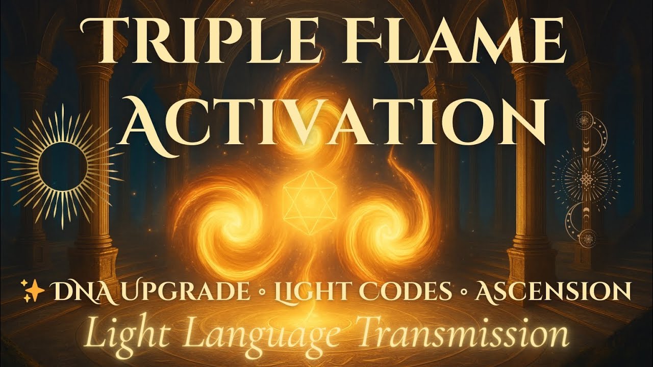Triple Solar Flame Activation 🔥 Ignite Inner Power & Spiritual Awakening #lightlanguage