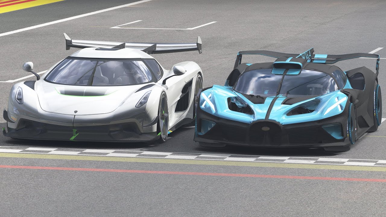 Koenigsegg Jesko vs Bugatti Bolide at Monza Track Day