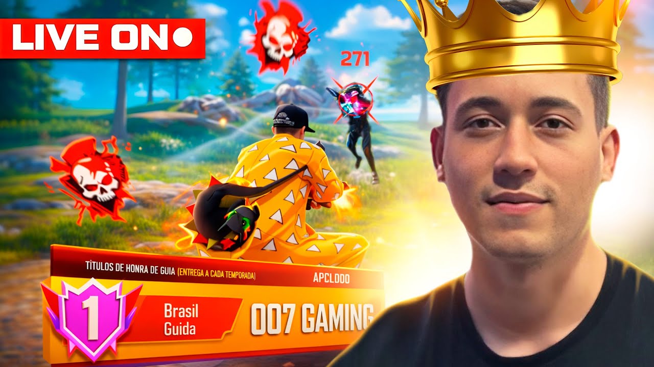 007 GAMING GUERRA DE GUILDAS TOP 1 🔴 FREE FIRE AO VIVO 🔴 LEVELUP FF MOBILE