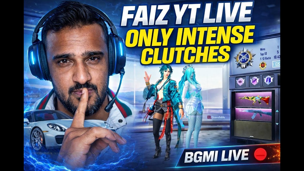 FAIZ YT LIVE 🔴 | Only Intense Clutches | BGMI Ranked Push