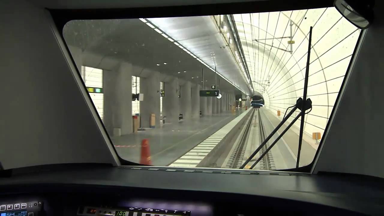 Första tåget i Citytunneln