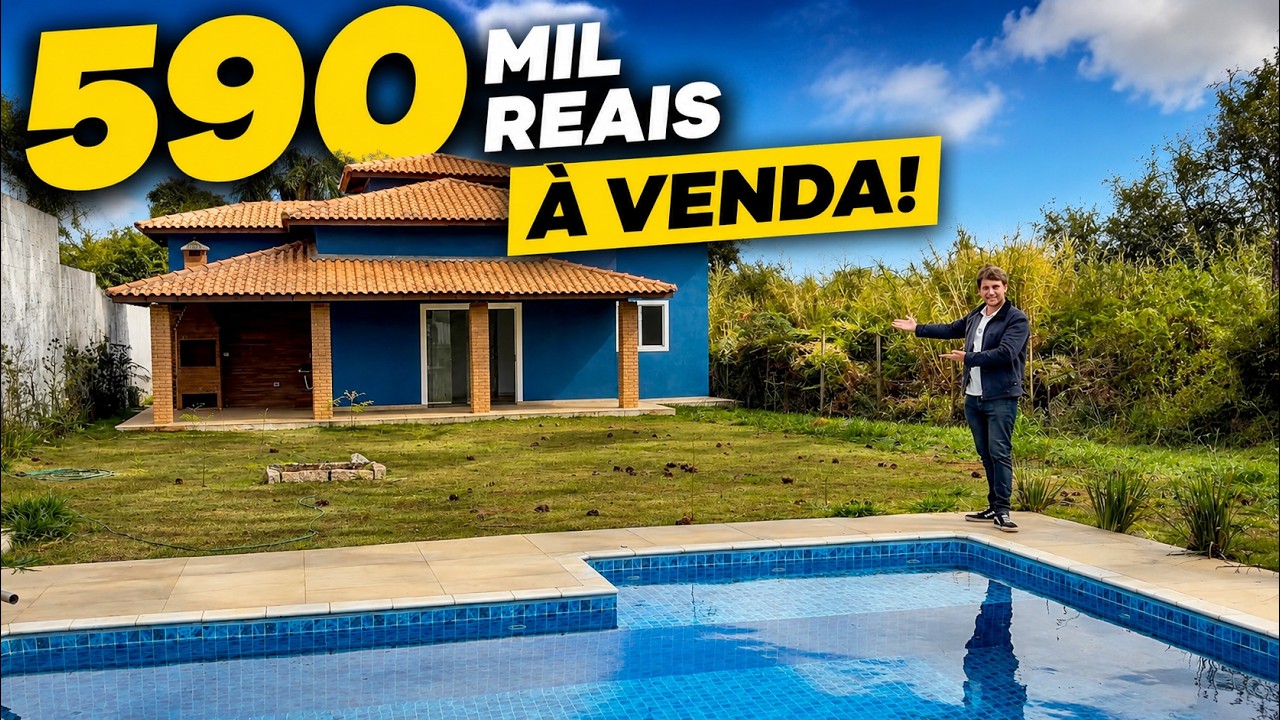 CASA &agrave; VENDA com PISCINA por R$ 590 MIL - Ibi&uacute;na, SP | Henrique Buttler