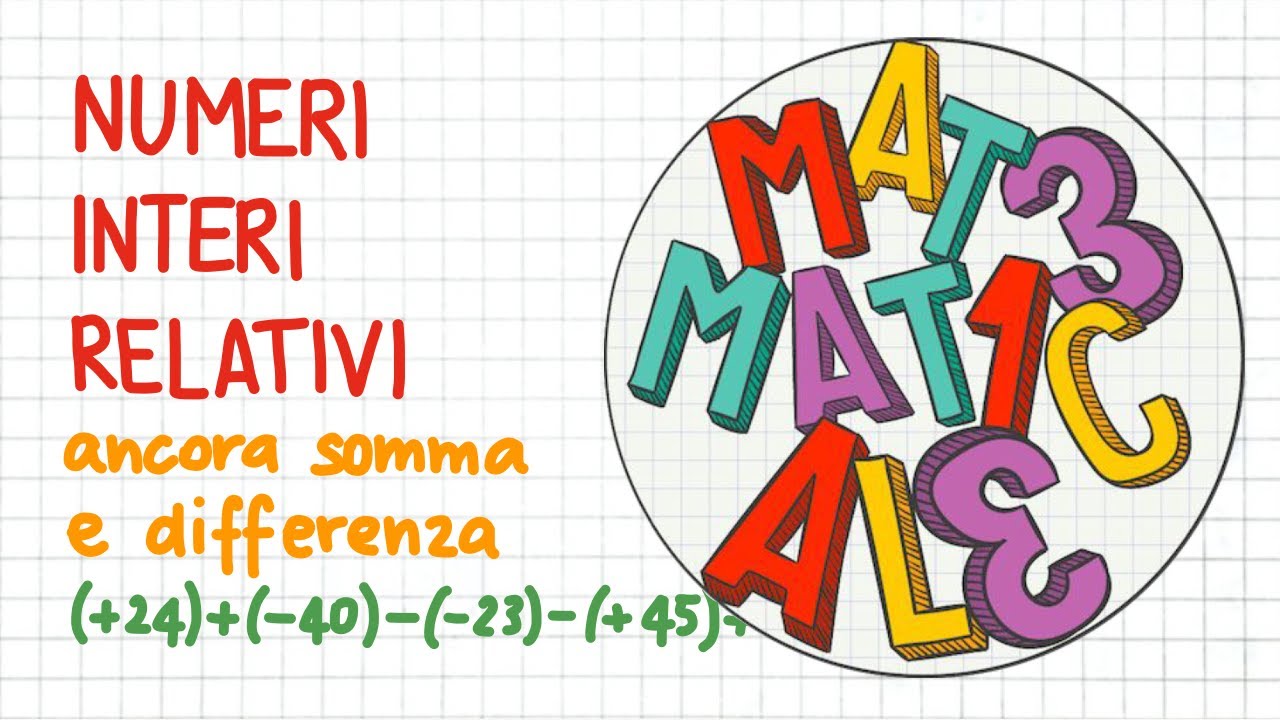 NUMERI interi RELATIVI 5 ancora somma e differenza                        _ NR21