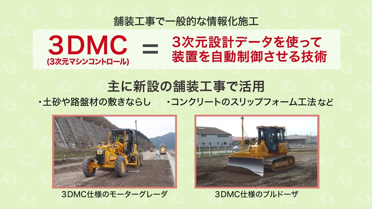 ICT 舗装　かんたんマシンガイダンスの紹介【前田道路】　活用事例