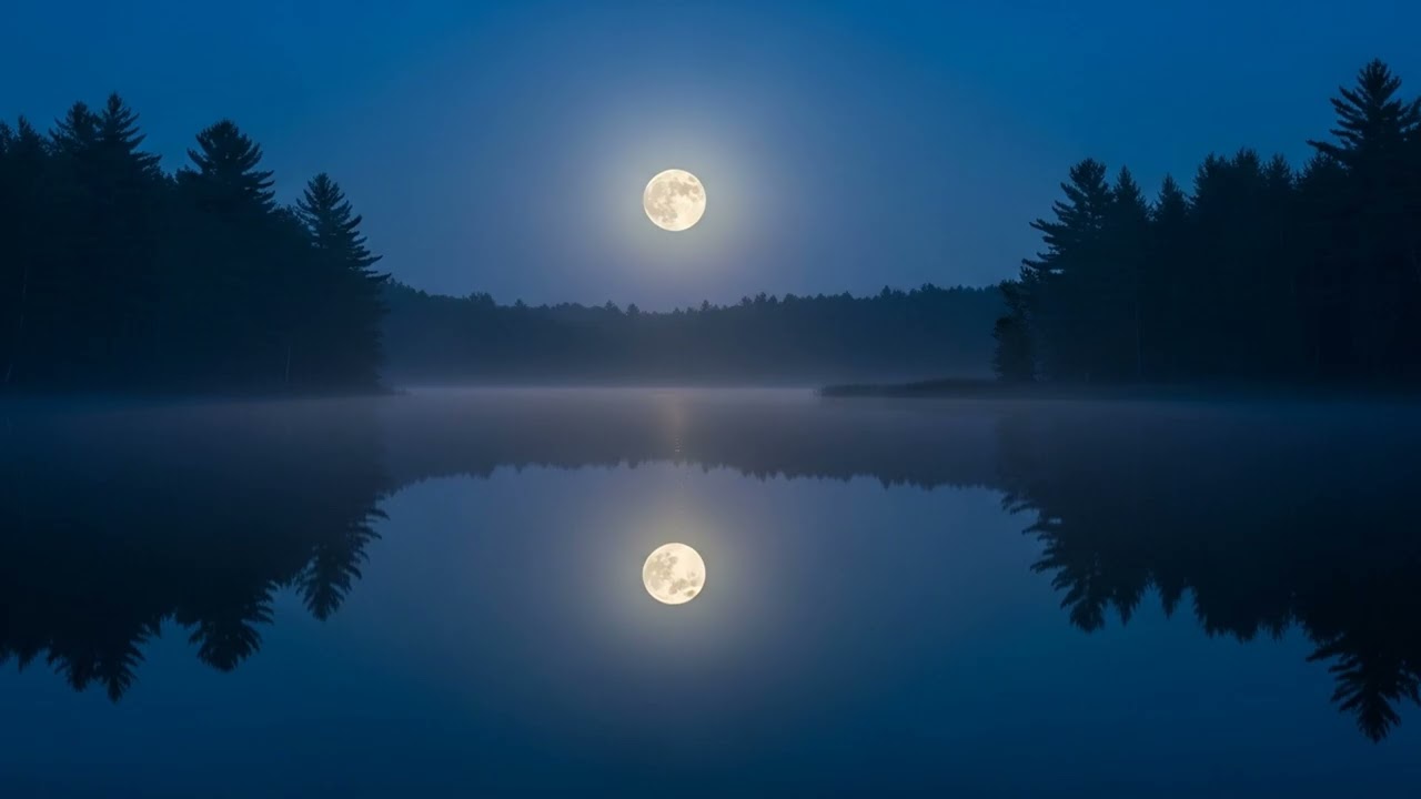 🌙 Soft Calm Music 2.026 Hours | Quiet Lake Night