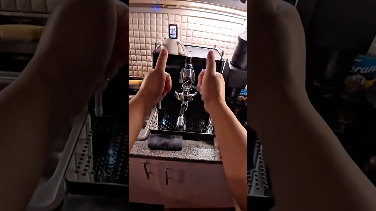 DJI OSMO Nano Test | Sanremo Cube R | Varia VS6 #coffee #espresso #pov #asmr #fyp #foryou  #dji