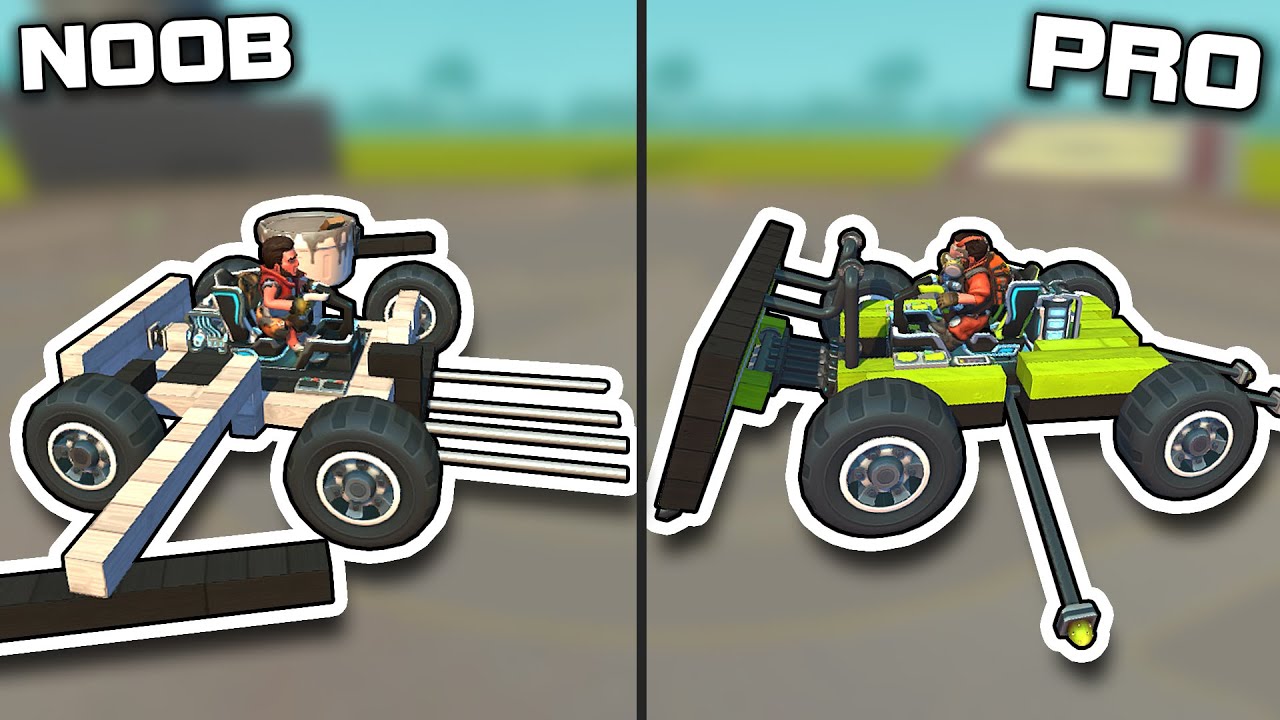 NOOB vs PRO: Vehicle SUMO Challenge! (Scrap Mechanic Gameplay)
