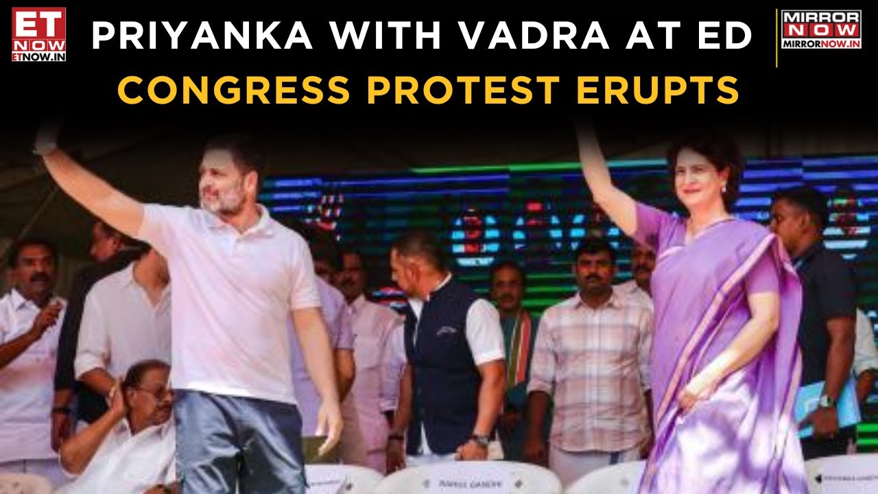 Priyanka Gandhi Accompanies Robert Vadra To ED; Congress Protests Outside Office | Latest Updates