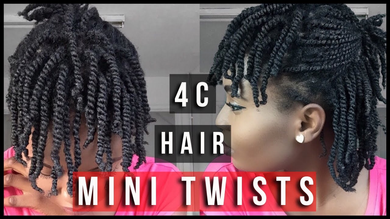 Super Easy Two Strand Mini -Twists on Dry Natural Hair ( 4C ) -- Protective Style | Feyisetan