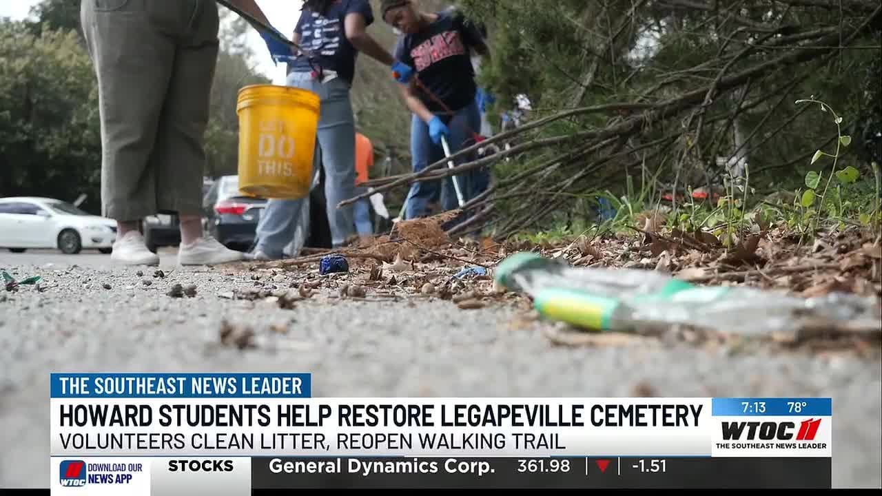 Howard students help restore Legapeville Cemetery