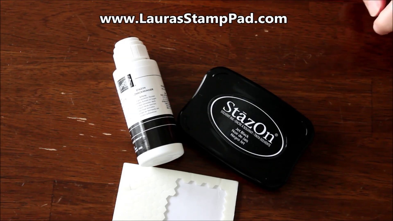 Tips for StazOn Black Ink, Don't Throw Away The Lid - Laura's Stamp Pad