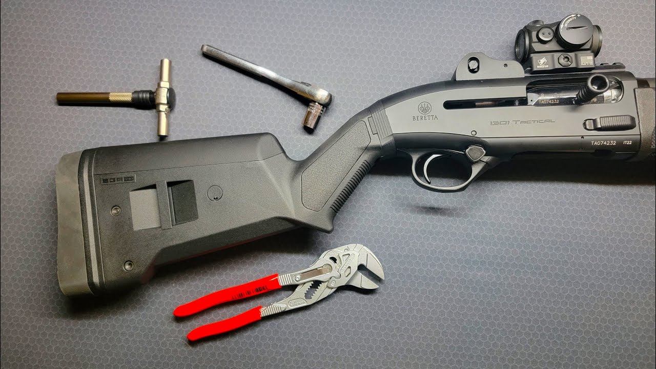 How to install a Magpul stock on a Beretta 1301 Tactical Shotgun