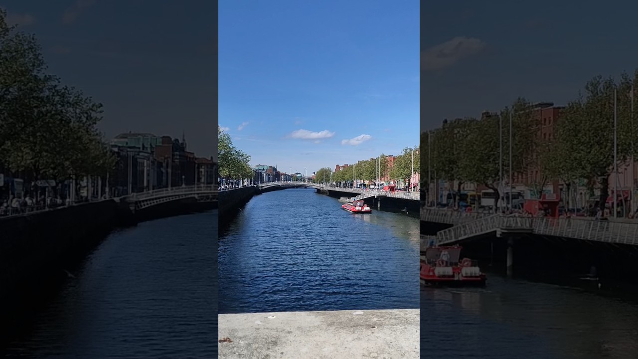 Beautiful view of Liffey river, Dublin