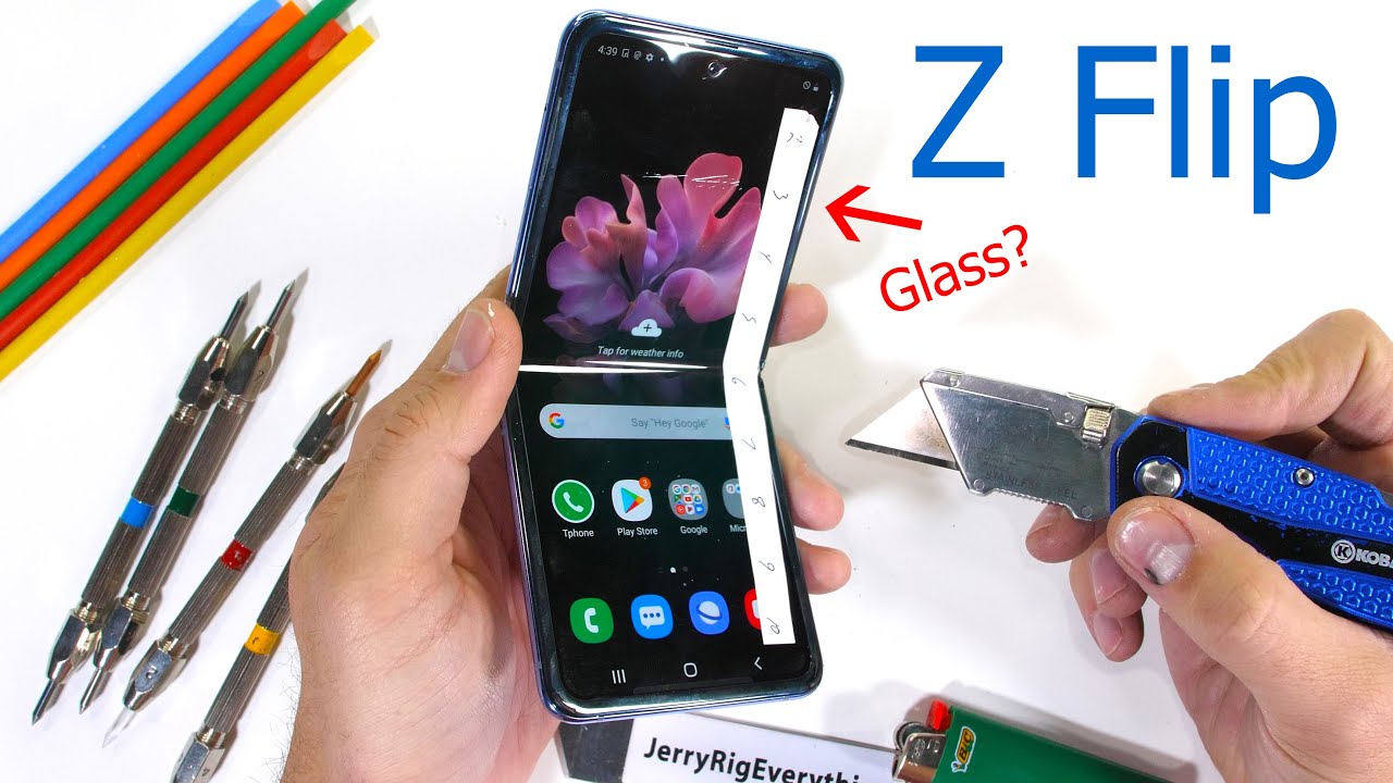 Samsung Galaxy Z Flip Durability Test &ndash; Fake Folding Glass?!