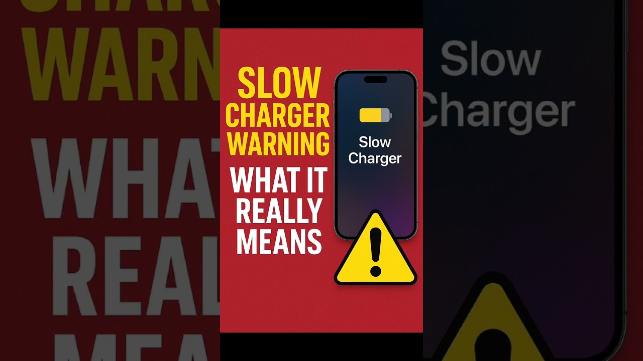 What the iPhone &ldquo;Slow Charger&rdquo; Warning Really Means | Fast Charging Tips Explained #Apple #Techguide