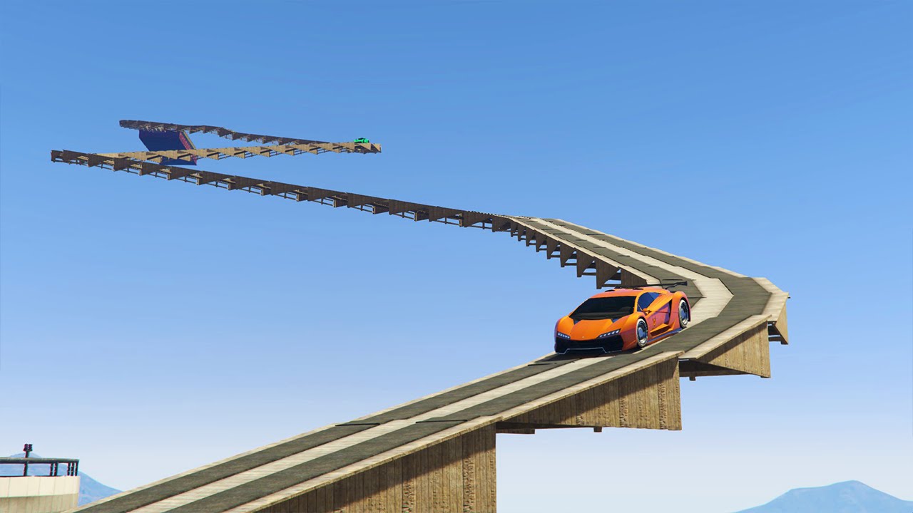 SKY CAR ROLLER COASTER! (GTA 5 Funny Moments)