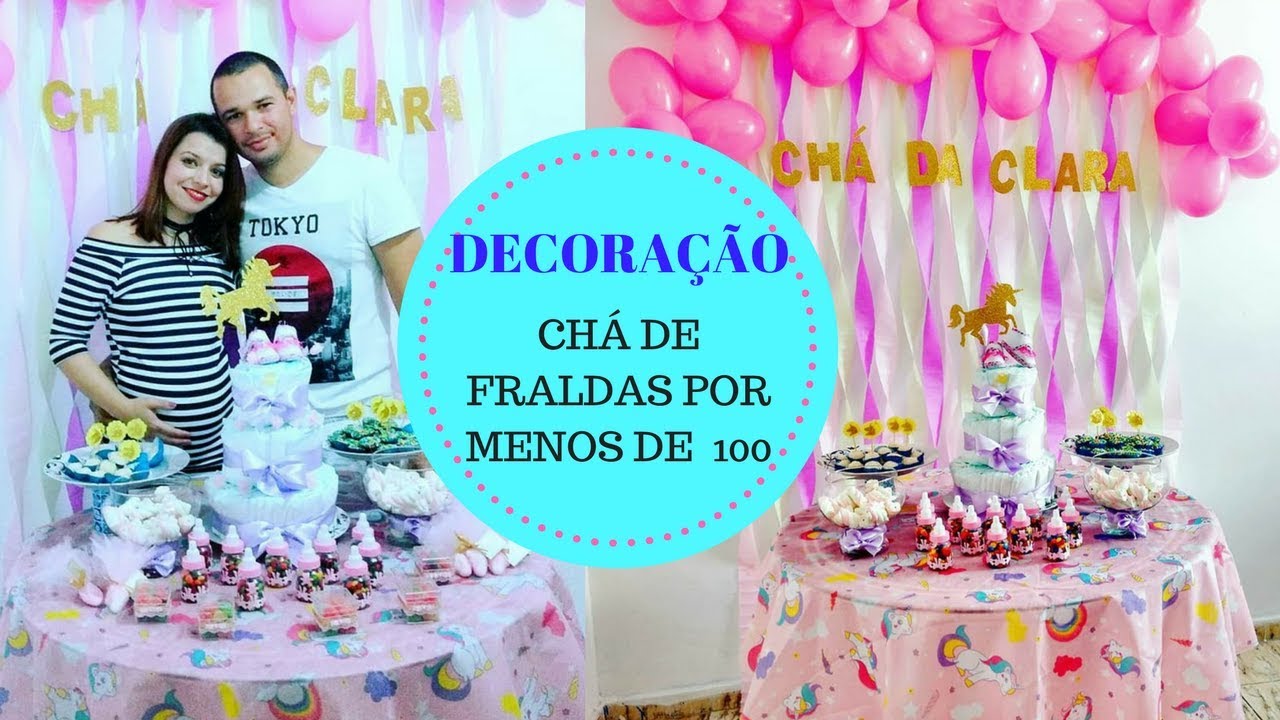 CHÁ DE FRALDAS SIMPLES E BARATO: FAÇA VOCÊ MESMO #chadefraldassimplesebarato #diychádebebê