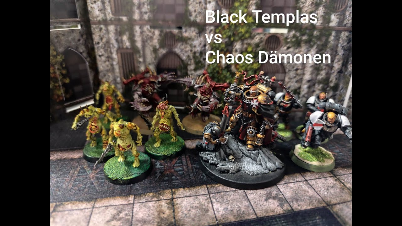 Neue Black Templars vs Chaos Dämonen Warhammer 40k Battle Report deutsch 10edi
