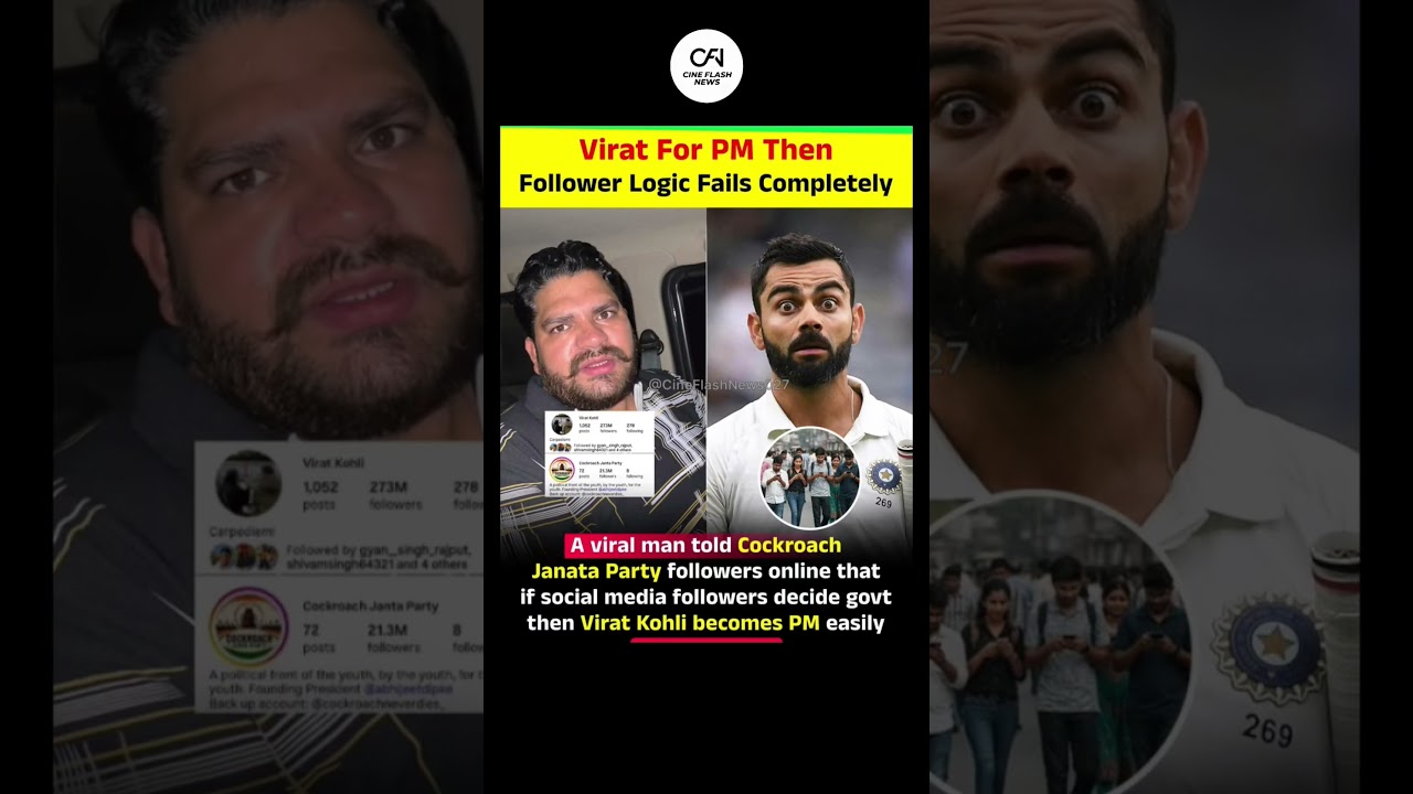 Virat For PM Then Follower Logic Fails Completely.🔥#viratkohli #pmmodi #cjp #viral