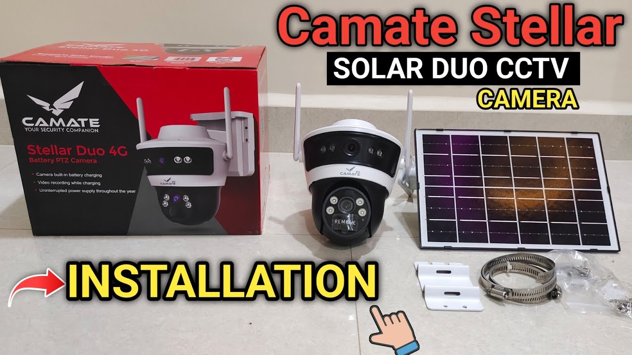 Camate Stellar Solar Duo 4G SIM Based Camera | Installation | बिजली के बिना चलने वाला Solar Camera