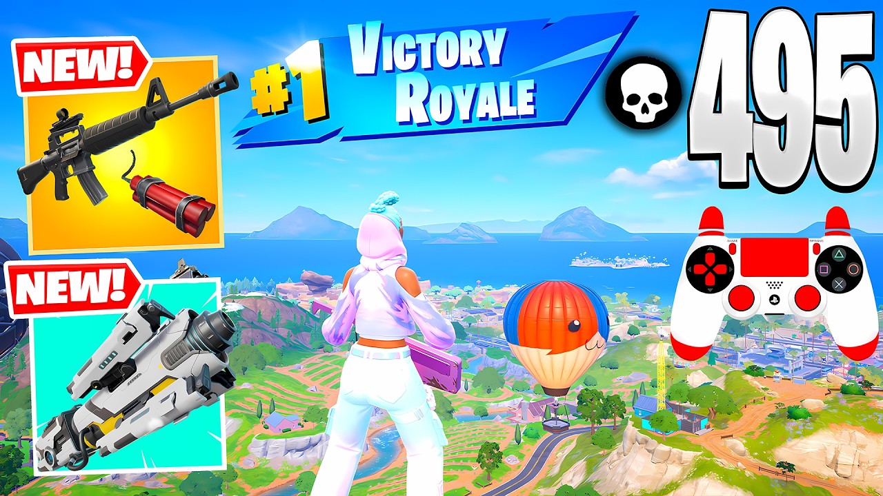 495 Elimination Solo vs Squads &ndash; Zero Build Full Gameplay Wins (Fortnite Chapter 7 Season 1)
