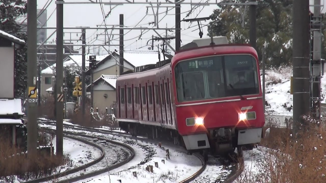 「雪の中を行く未更新車」3700系3702F 名鉄犬山線 江南駅〜柏森駅間にて