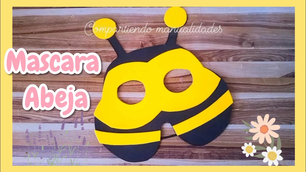 Mascara de abeja en foami