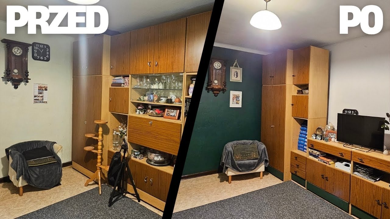 Remont pokoju i rewitalizacja ZABYTKOWEJ MEBLOŚCIANKI