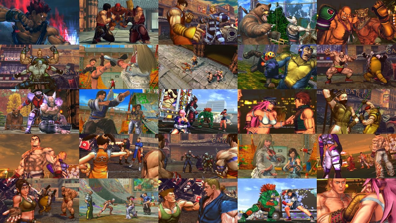 Street Fighter x Tekken | All Tag Team Intro Rivals End Cutscenes | REMASTER | Japanese Dub
