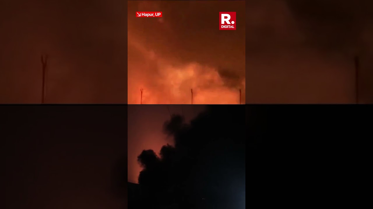 Massive Fire Breaks Out at Chemical Factory in Hapur