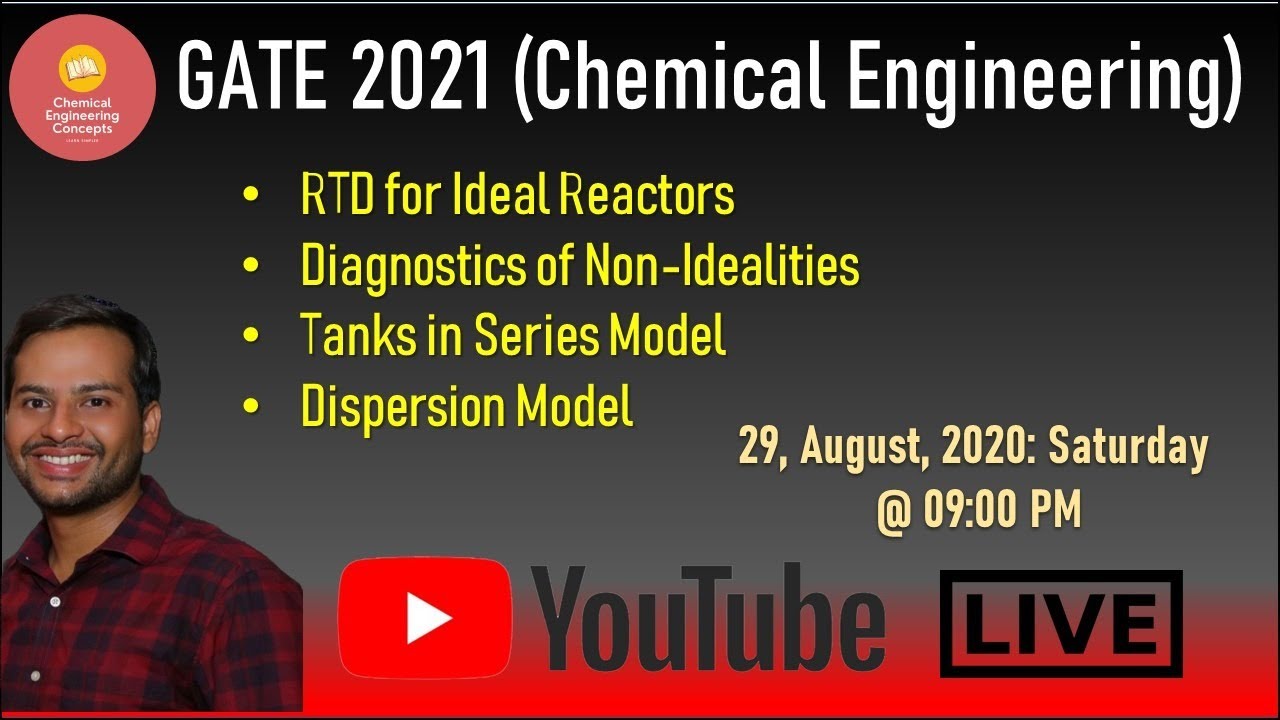 RTD for Ideal Reactors !! Tank in Series Model !! Dispersion Model !! Non-Ideal Reactors