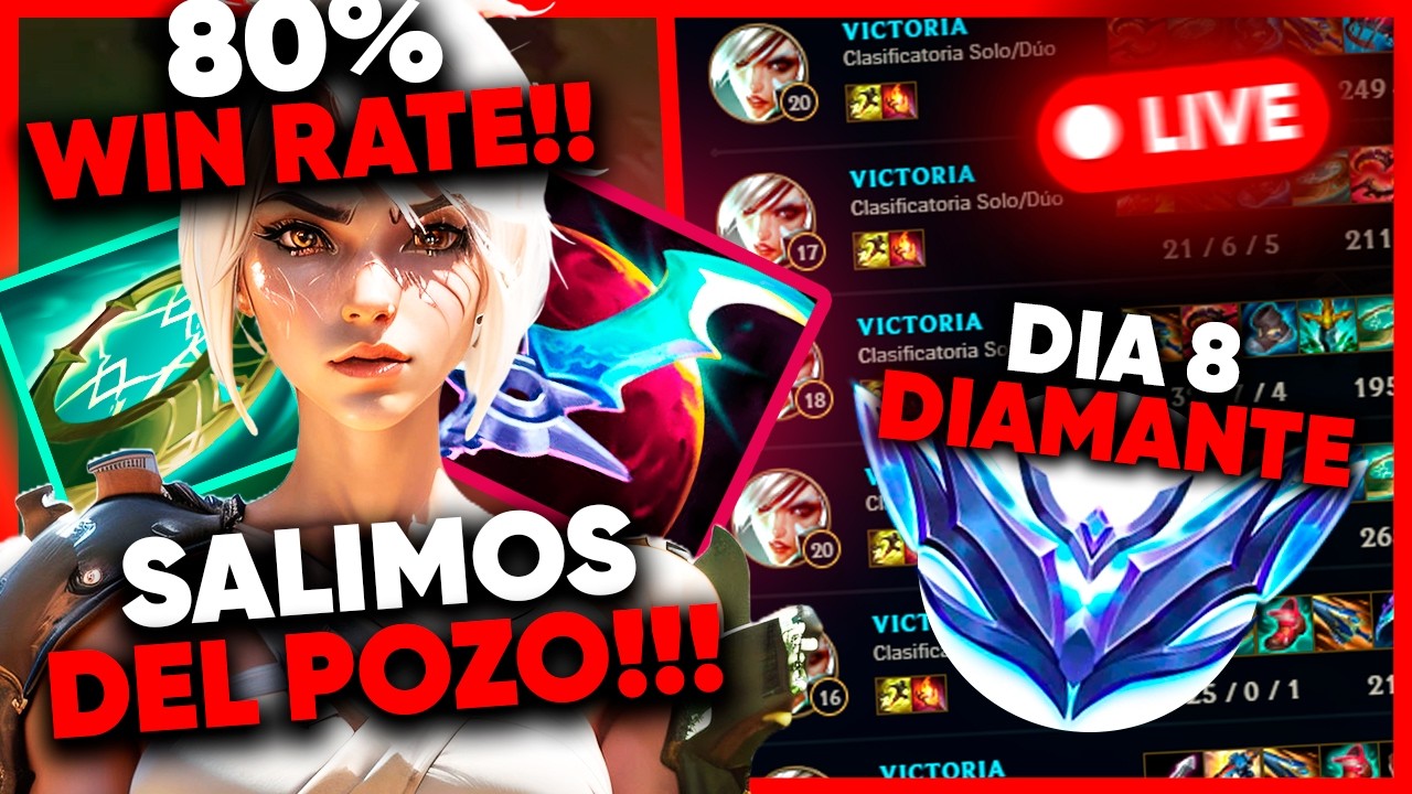 🔥‼️CHALLENGER RIVEN, RUN DESDE HIERRO 4 a CHALLENGER: DÍA 8 DIAMANTE ‼️🔥