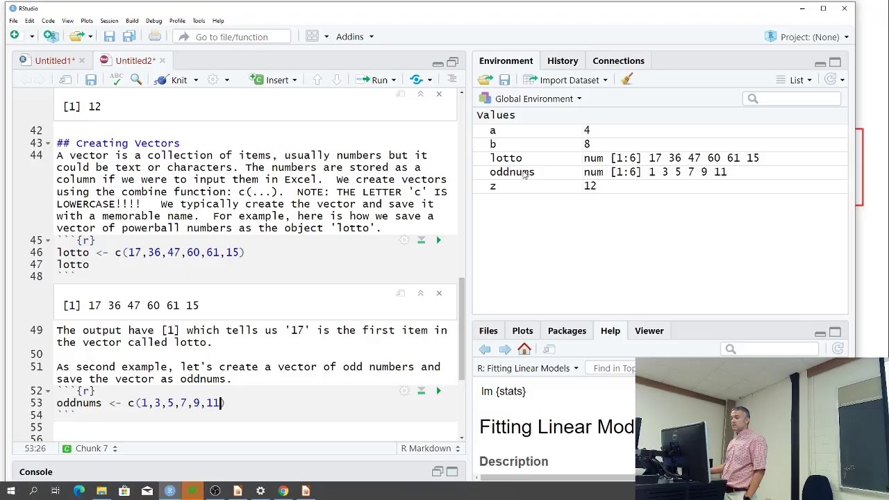 Creating Objects in R: Part I