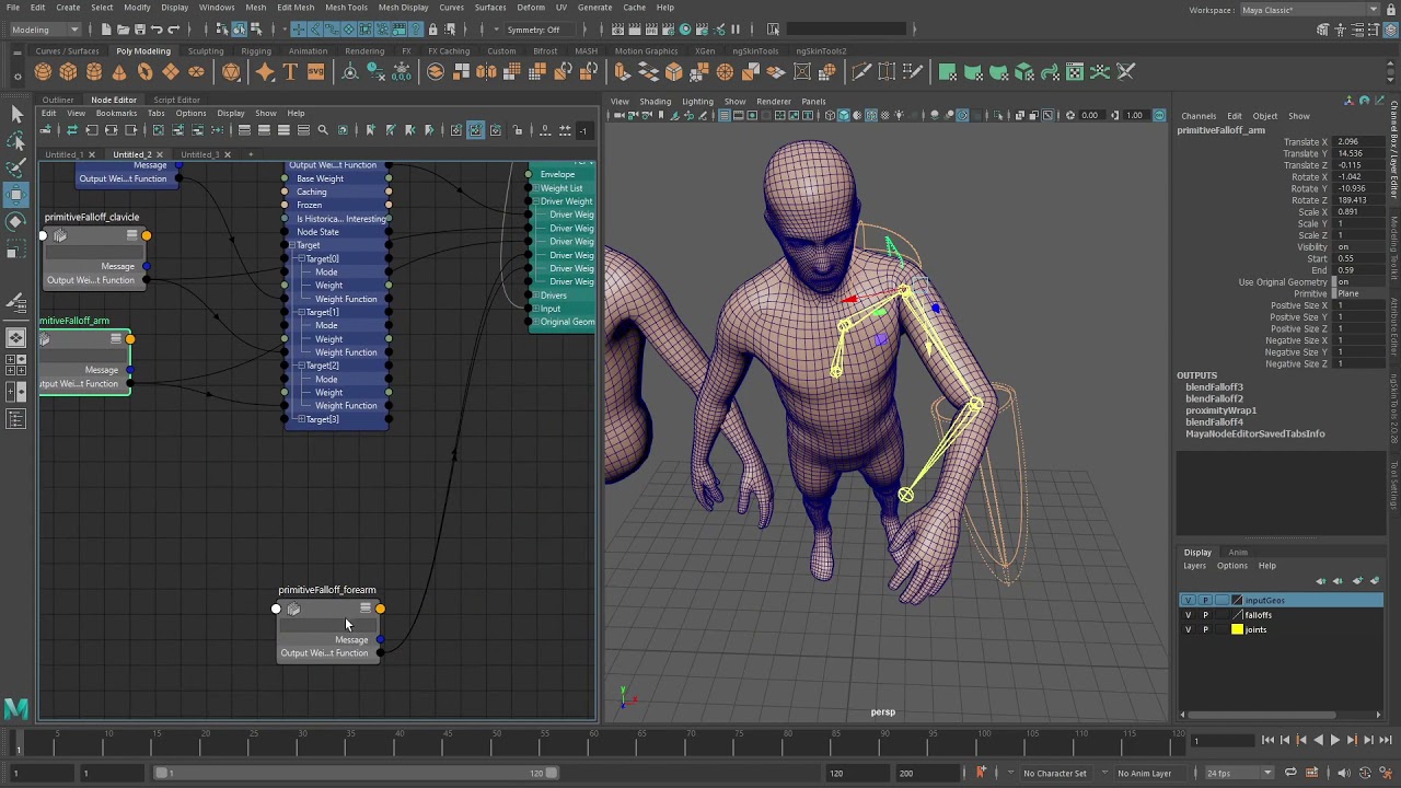 Maya 2022 Falloffs: Control Proximity Bind