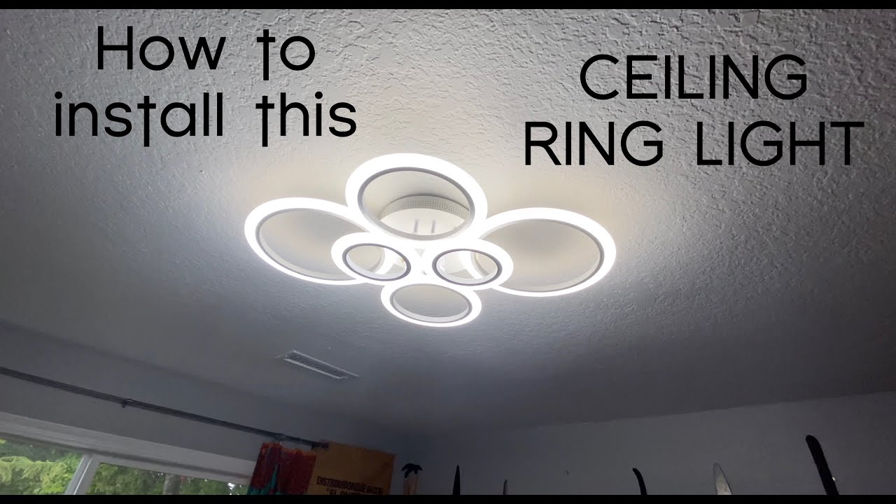 ★★★★★Vander LED Light Installation & Tutorial Ring 72W LED Ceiling Lamp 6400LM White 6 Rings 3 color