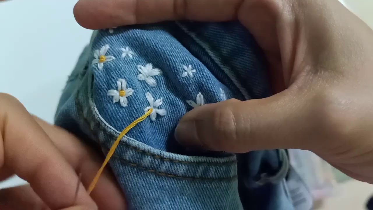 👖ปักกางเกงยีนส์อย่างง่าย มือใหม่ก็ทำได้ 👖💗