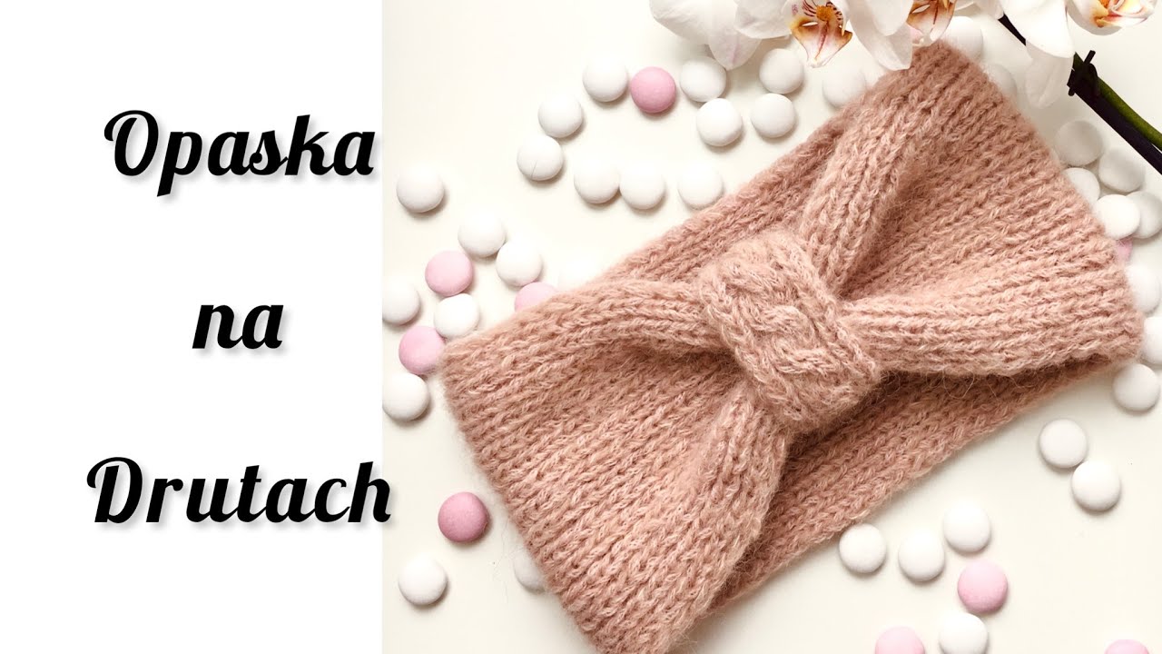 Jak dziergać Opaska z warkoczem na Drutach