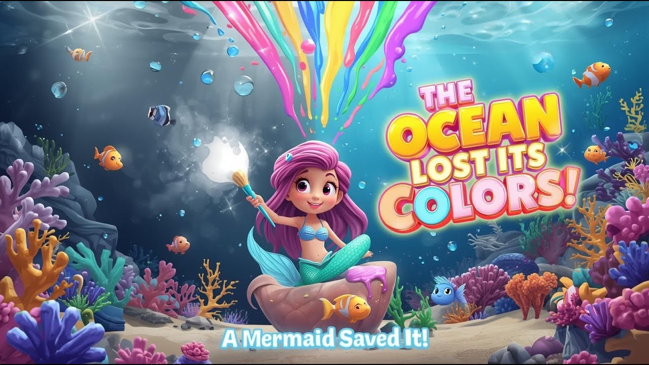When the Ocean Lost Its Colors… A Mermaid Fixed It! 💙💛