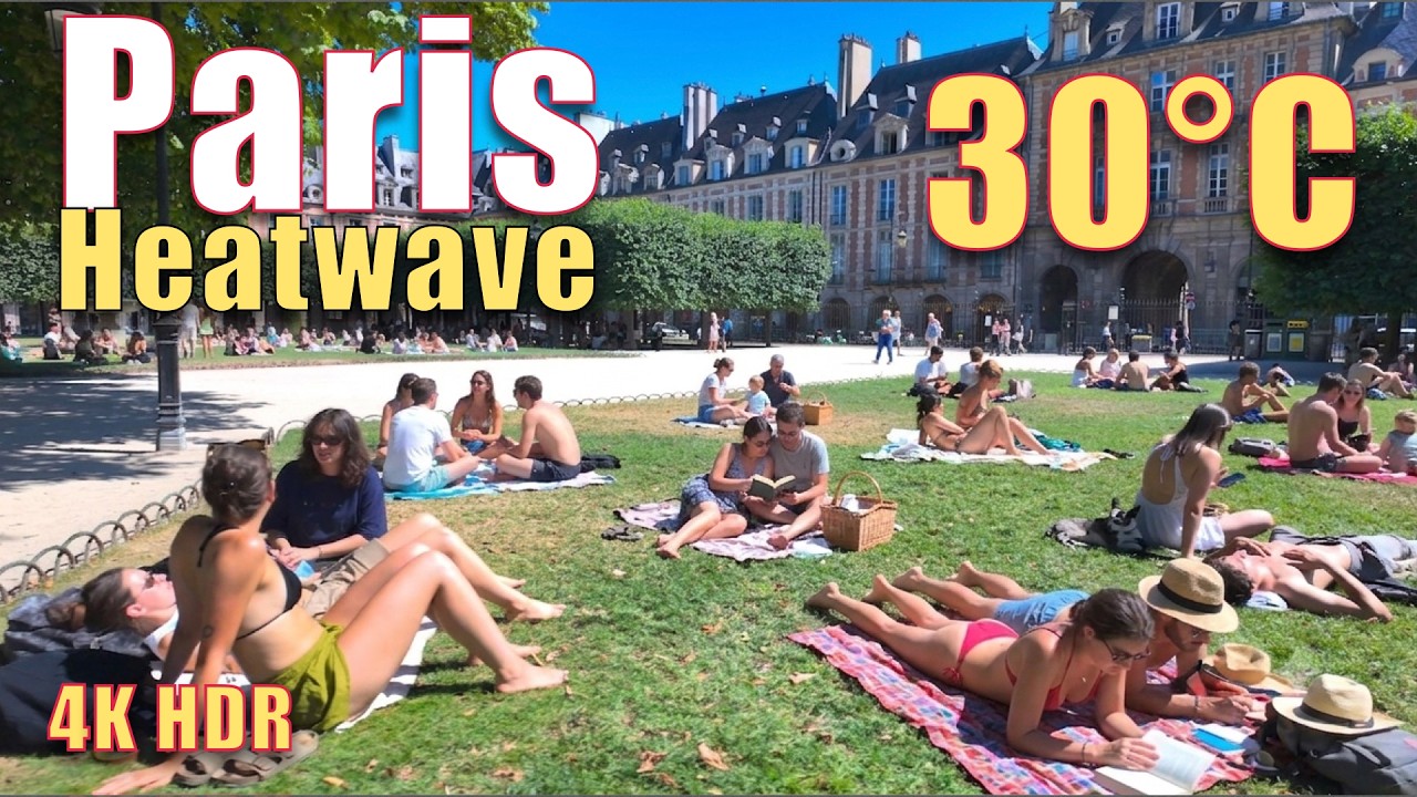Paris Summer Walk 2026 🇫🇷 Hot 30&deg;C Afternoon Walking Tour [4K HDR 60fps]