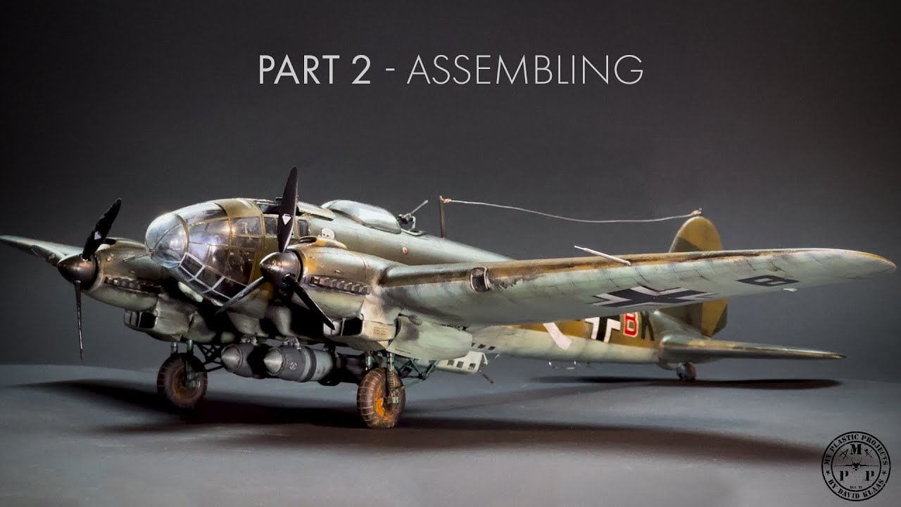 Heinkel HE111 H4 Revell 1/48 - Part 2/3 Assembly [ENG SUBTITLE]
