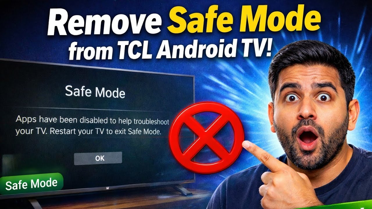 Safe mode kesy Off kary Android tv per || Android Tv per Safe Mode band kary 