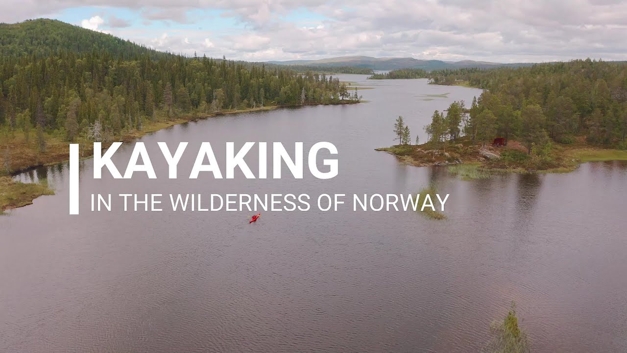 Kayaking in the wilderness of Norway