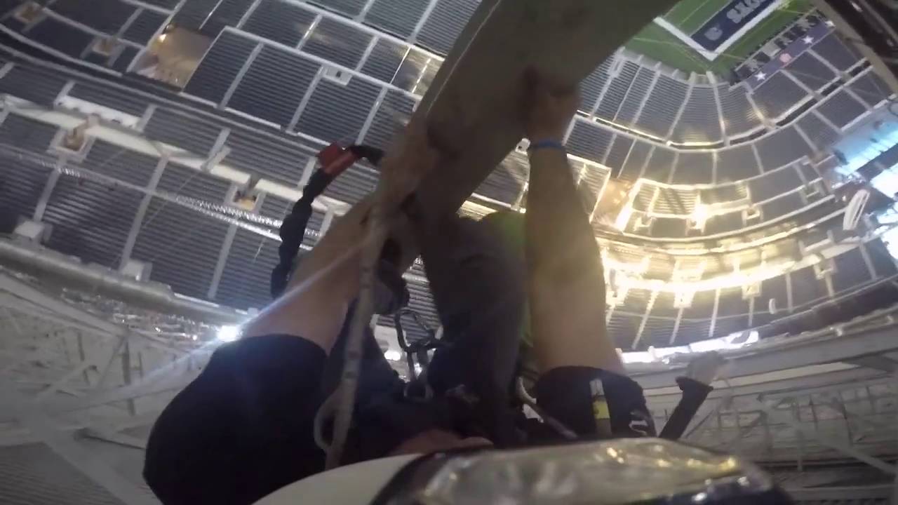 Cowboys Stadium fall protection install.