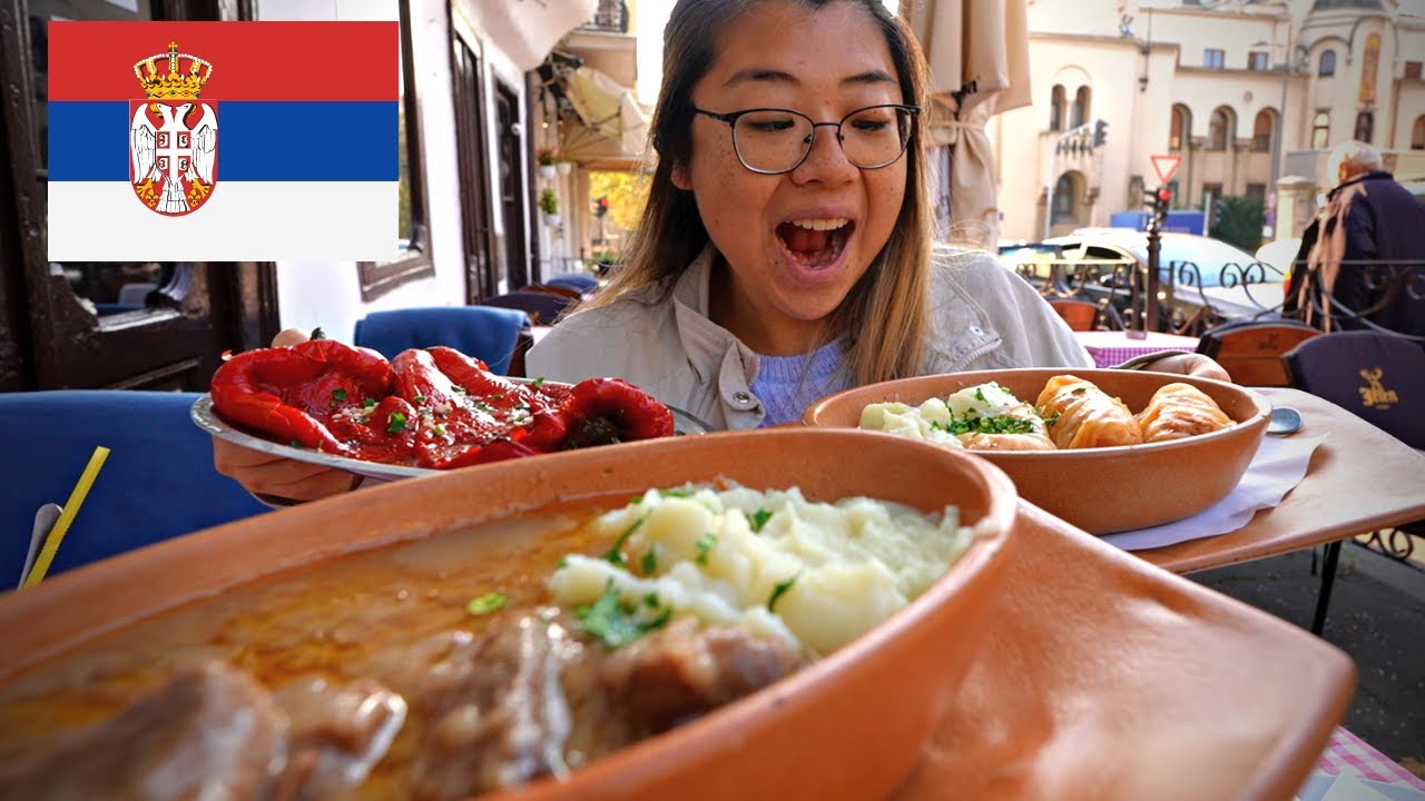 Trying sarma & gulas @ oldest kafana in Belgrade! 🇷🇸 SERBIAN TRADITIONAL FOOD