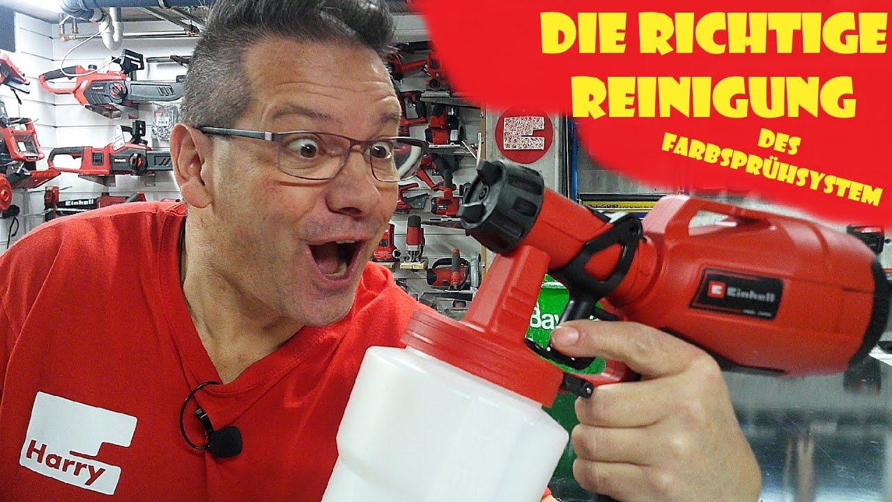 Einhell PXC Farbsprühsystem richtig reinigen #einhellharry #einhell_ag
