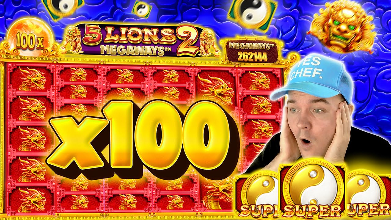 *NEW* 5 LIONS MEGAWAYS 2 SLOT IS INSANE!!! (New 100x Multi)