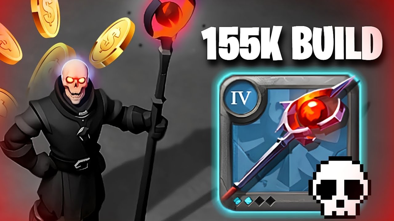 5000% Profit with an 155K BUILD | Great Cursed Solo PVP | Albion Online