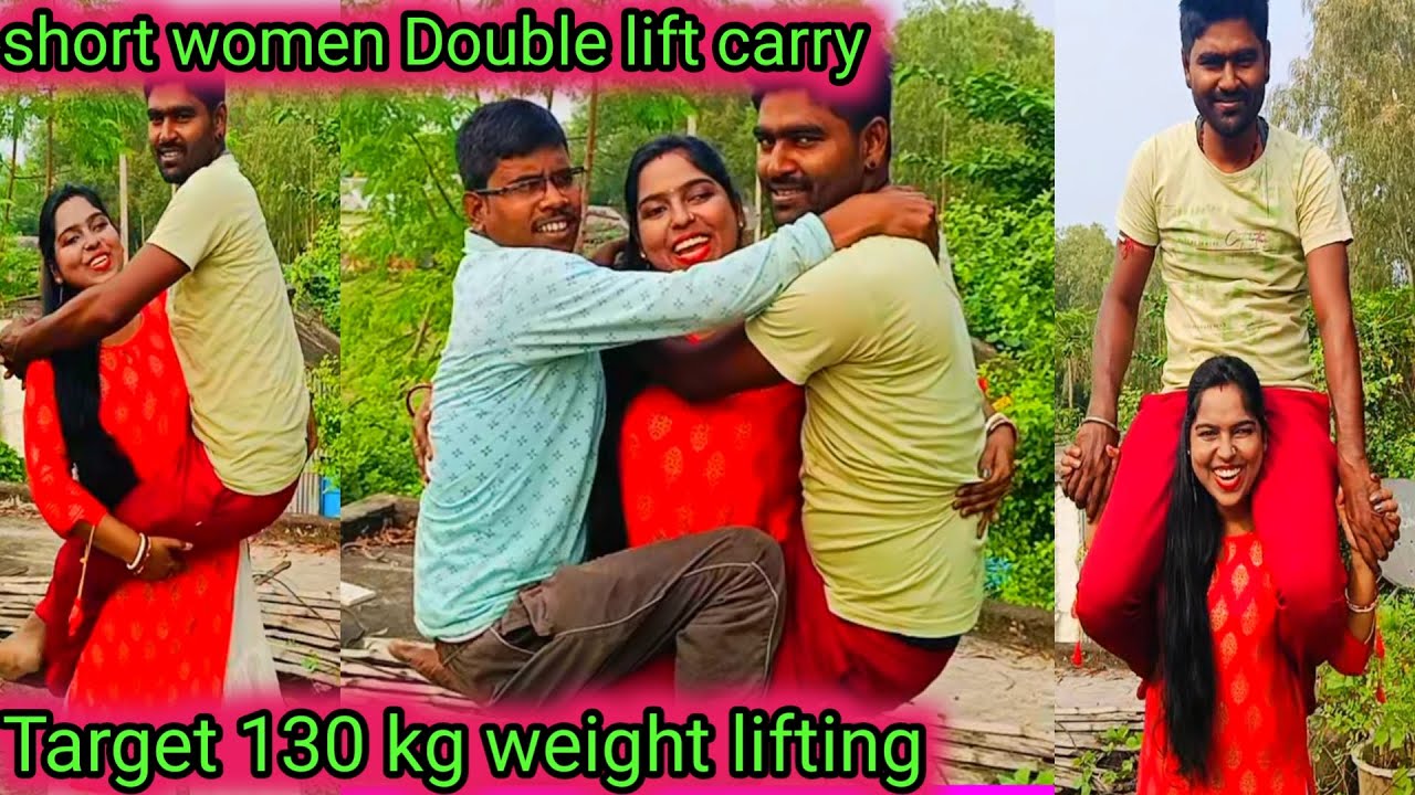 Short women double Hipcarry/Target weight lifting 130 kg😯/Double Hip carry/double lifting