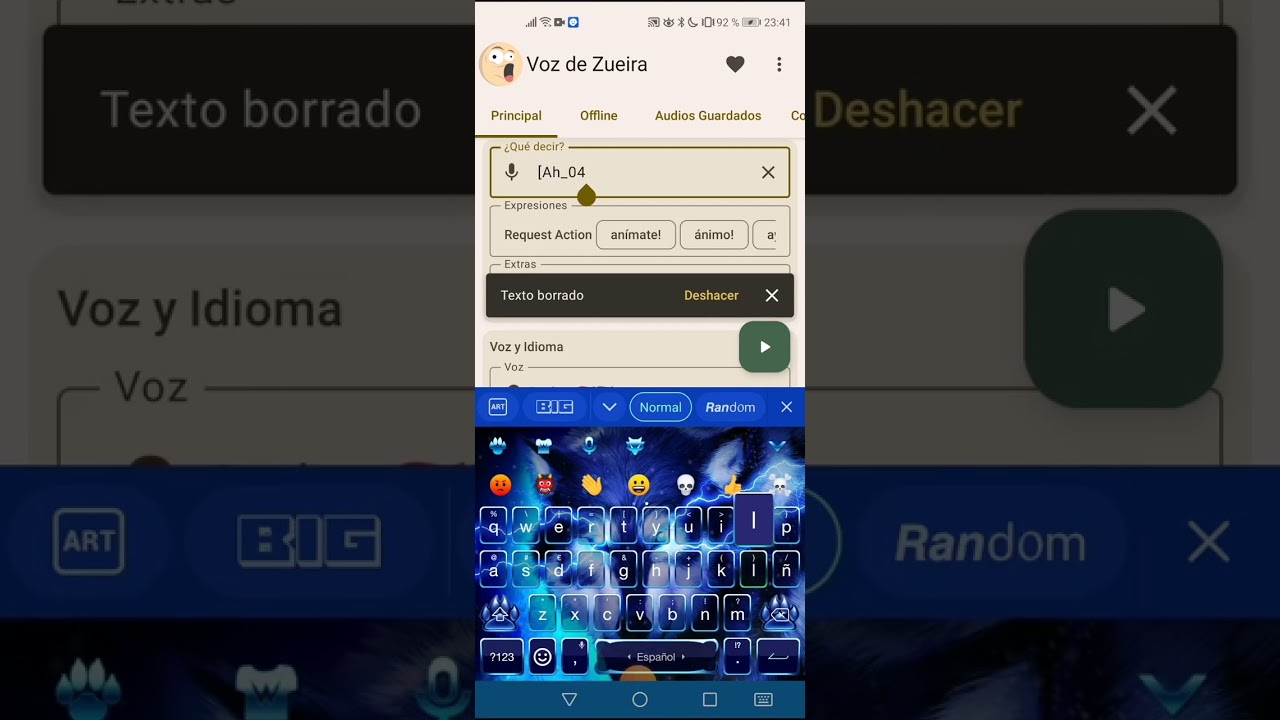 truco audio in voz de zueria